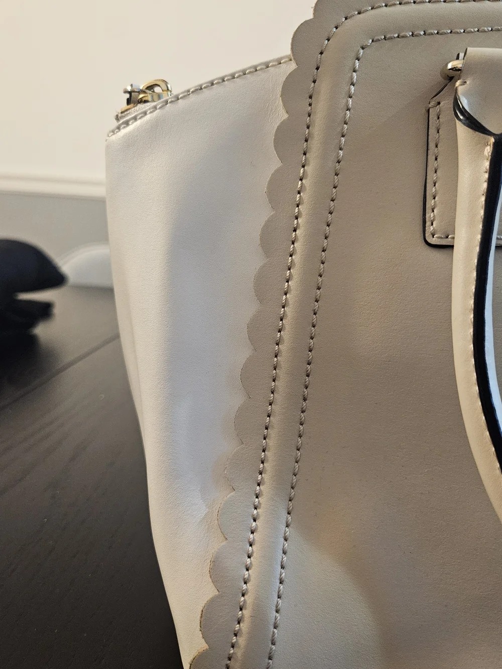 Kate Spade Cream Scalloped Handbag